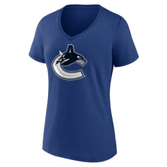 Vancouver Canucks Women's Team Logo V-Neck T-Shirt -  NHL T-shirts