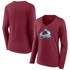 Colorado Avalanche Women's Team Logo Long Sleeve V-Neck T-Shirt -  NHL T-shirts
