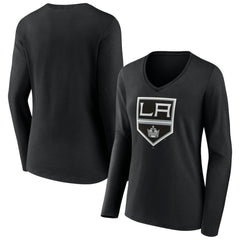 Los Angeles Kings Women's Team Logo Long Sleeve V-Neck T-Shirt -  NHL T-shirts