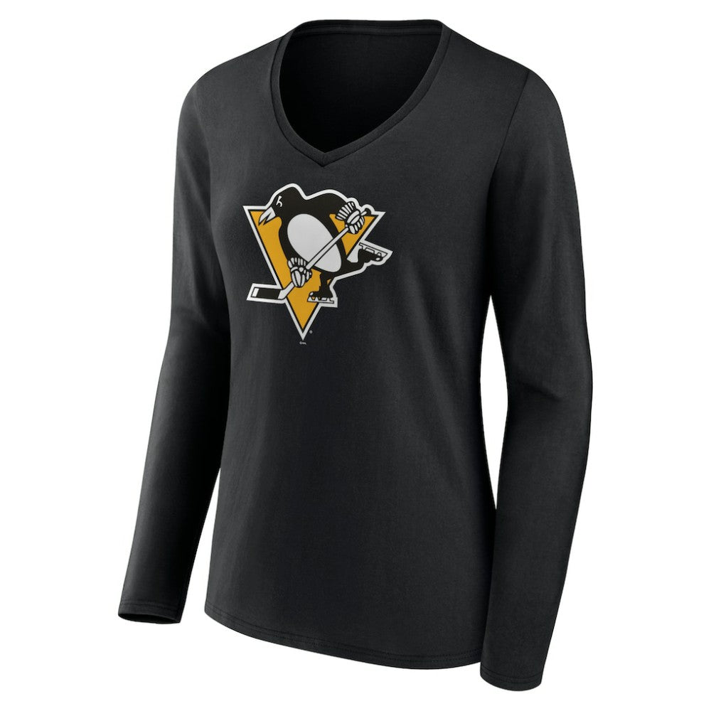 Pittsburgh Penguins Women's Team Logo Long Sleeve V-Neck T-Shirt -  NHL T-shirts