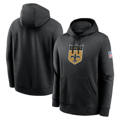 New Orleans Saints 2023 Sideline Club Alternate Tri-Blend Pullover Hoodie | NFL US