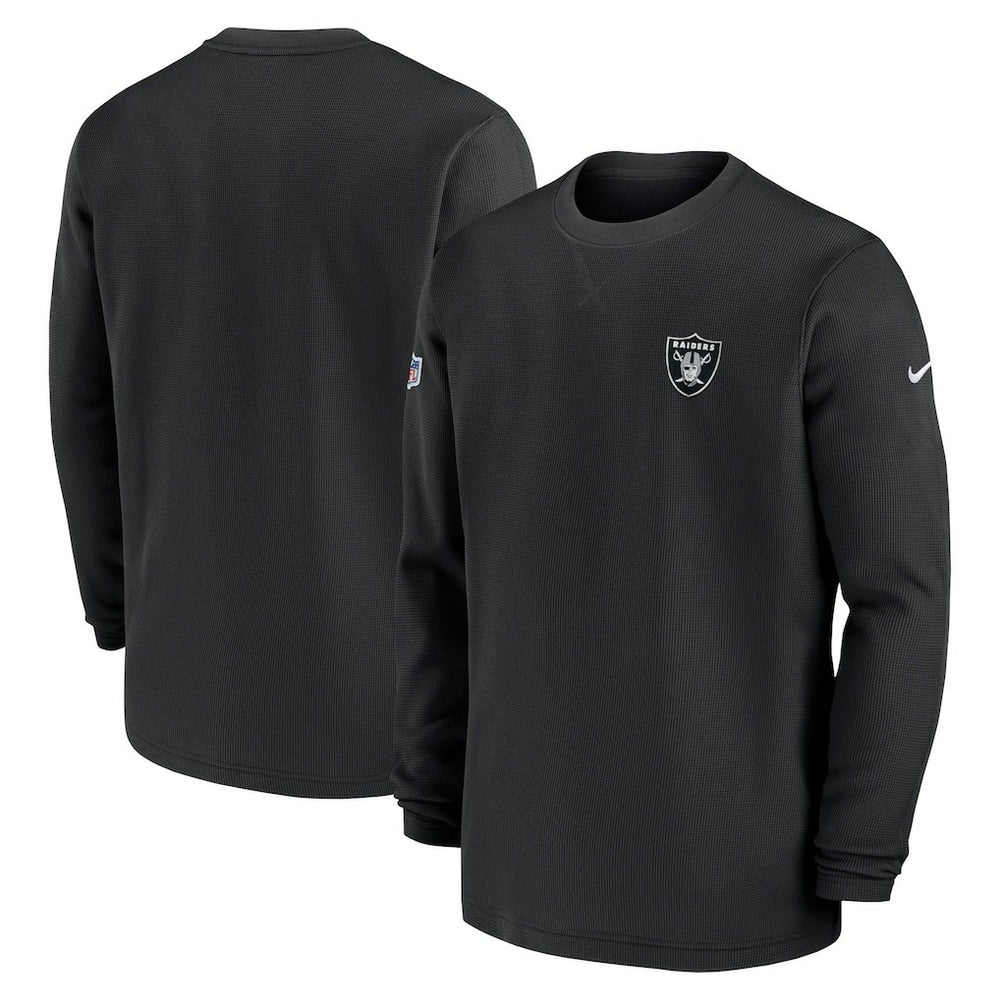 Las Vegas Raiders 2023 Sideline Throwback Heavy Brushed Waffle Long Sleeve Top | NFL Outlet