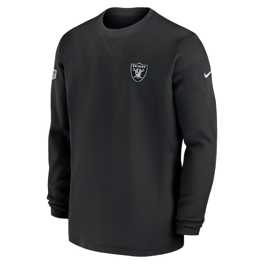 Las Vegas Raiders 2023 Sideline Throwback Heavy Brushed Waffle Long Sleeve Top | NFL Outlet
