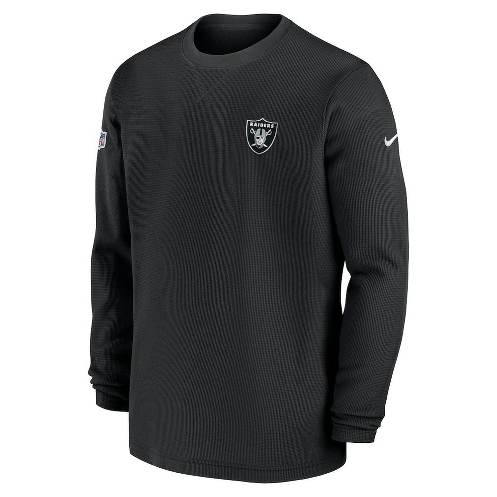 Las Vegas Raiders 2023 Sideline Throwback Heavy Brushed Waffle Long Sleeve Top | NFL Outlet