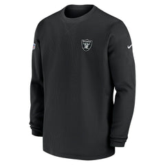 Las Vegas Raiders 2023 Sideline Throwback Heavy Brushed Waffle Long Sleeve Top | NFL Outlet
