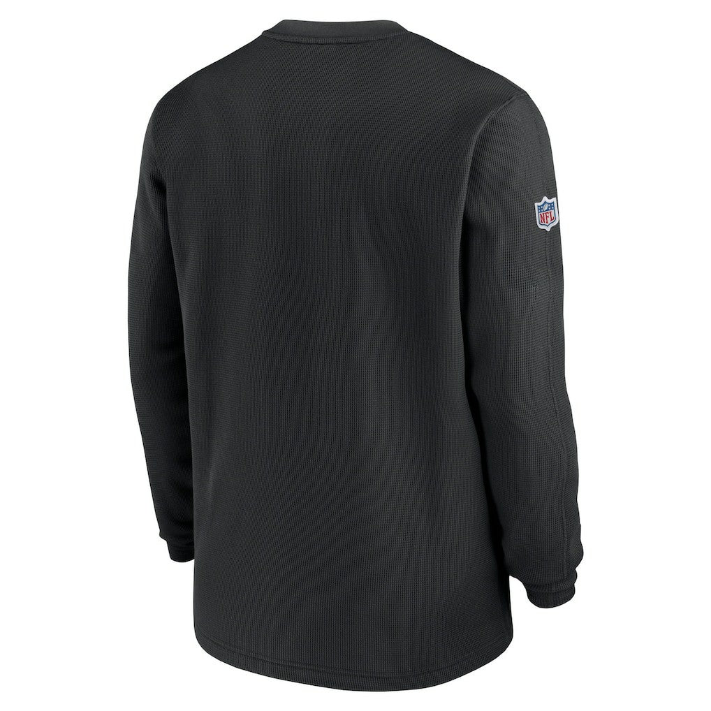 Las Vegas Raiders 2023 Sideline Throwback Heavy Brushed Waffle Long Sleeve Top | NFL Outlet