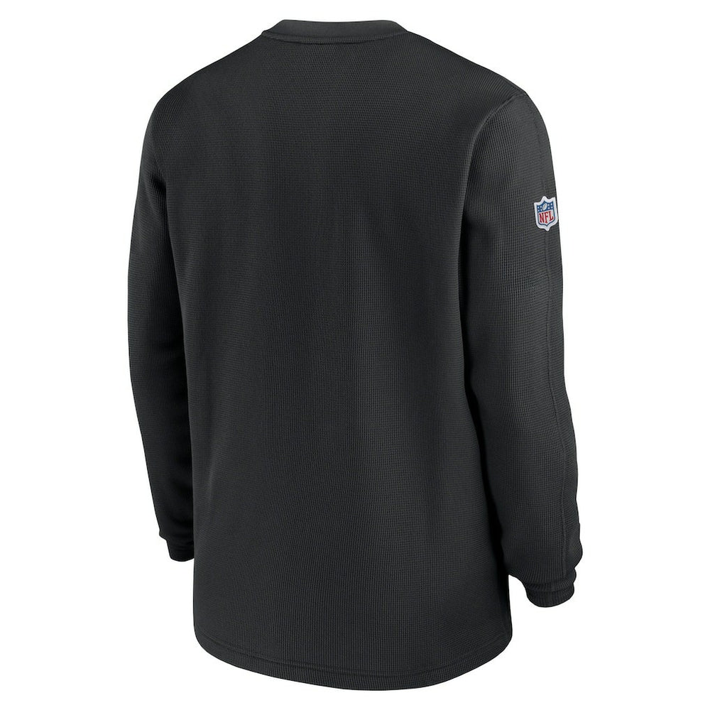 Las Vegas Raiders 2023 Sideline Throwback Heavy Brushed Waffle Long Sleeve Top | NFL Outlet