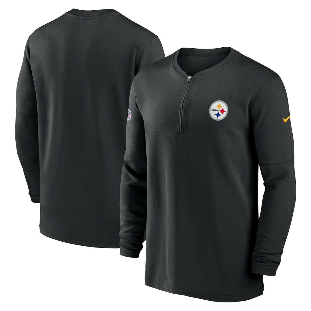 Pittsburgh Steelers 2023 Sideline Performance Long Sleeve Tri-Blend Quarter-Zip Top | NFL New