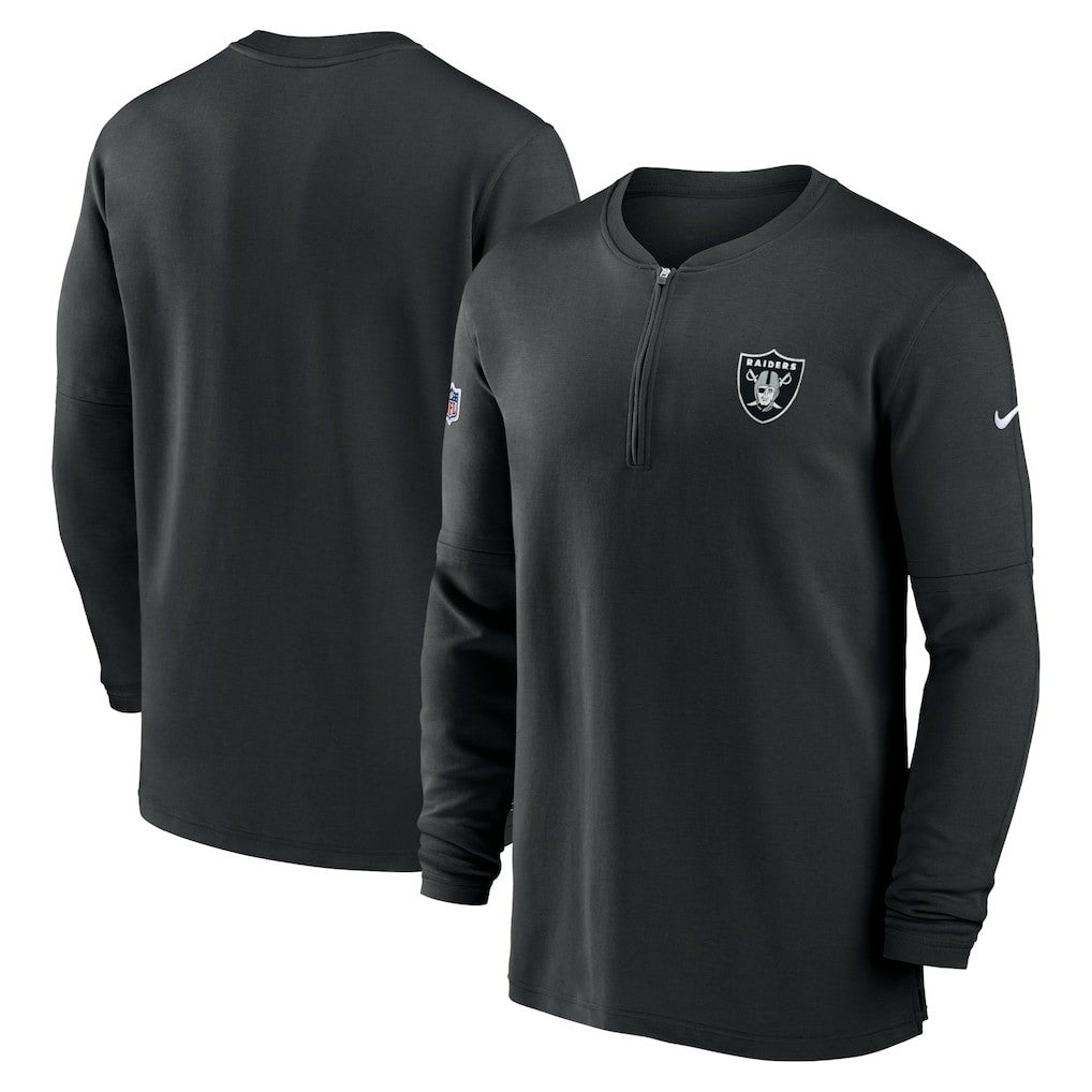Las Vegas Raiders 2023 Sideline Performance Long Sleeve Tri-Blend Quarter-Zip Top | NFL US