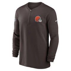 Cleveland Browns 2023 Sideline Performance Long Sleeve Tri-Blend Quarter-Zip Top | NFL Outlet