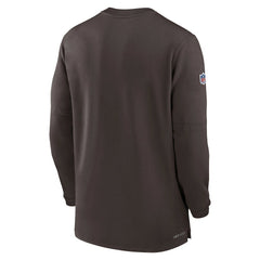 Cleveland Browns 2023 Sideline Performance Long Sleeve Tri-Blend Quarter-Zip Top | NFL Outlet