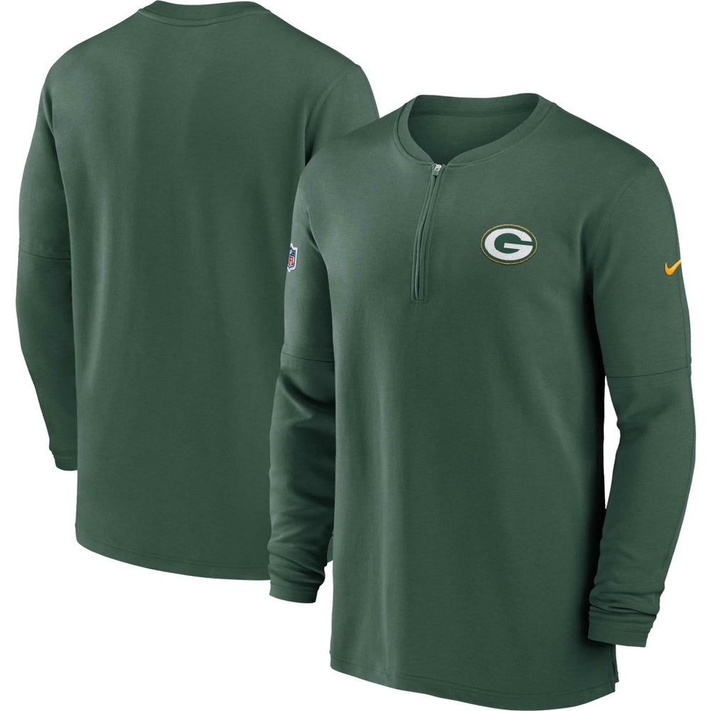 Green Bay Packers 2023 Sideline Performance Long Sleeve Tri-Blend Quarter-Zip Top | NFL Online