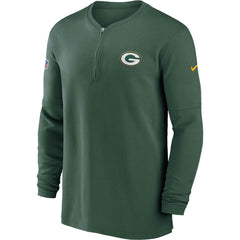 Green Bay Packers 2023 Sideline Performance Long Sleeve Tri-Blend Quarter-Zip Top | NFL Online