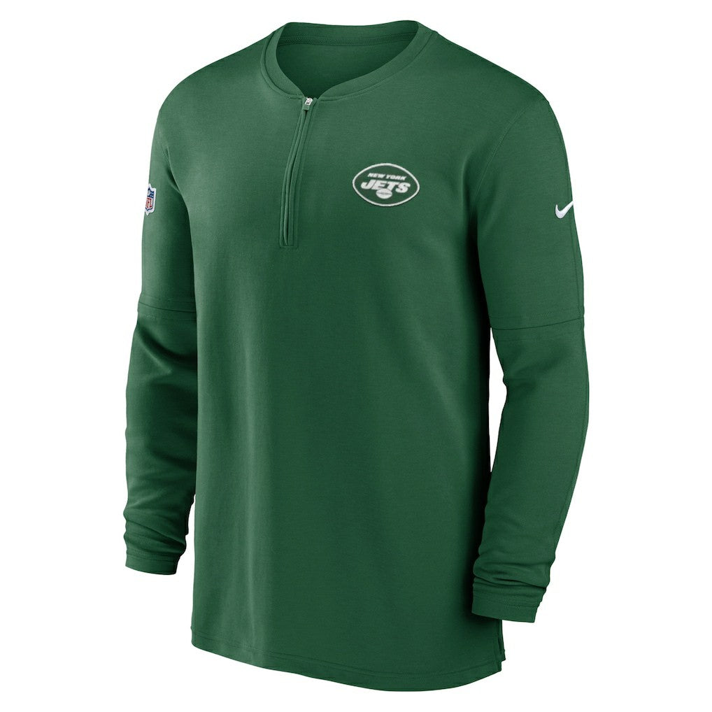 New York Jets 2023 Sideline Performance Long Sleeve Tri-Blend Quarter-Zip Top | NFL New