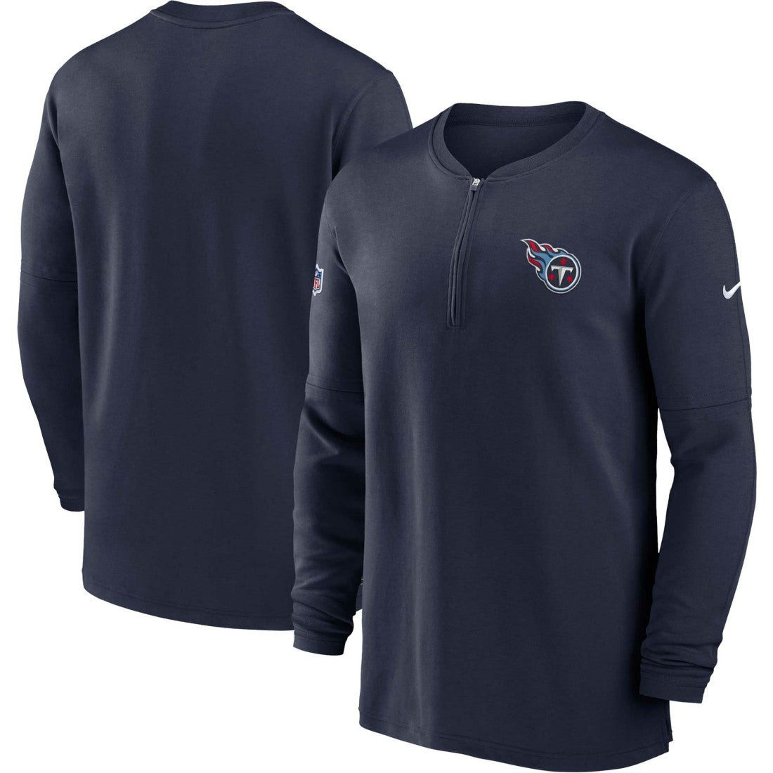 Tennessee Titans 2023 Sideline Performance Long Sleeve Tri-Blend Quarter-Zip Top | NFL Outlet