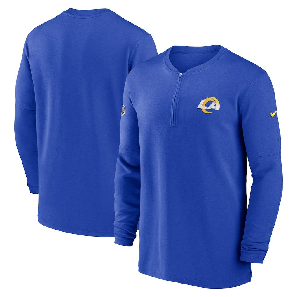Los Angeles Rams 2023 Sideline Performance Long Sleeve Tri-Blend Quarter-Zip Top | NFL On sale