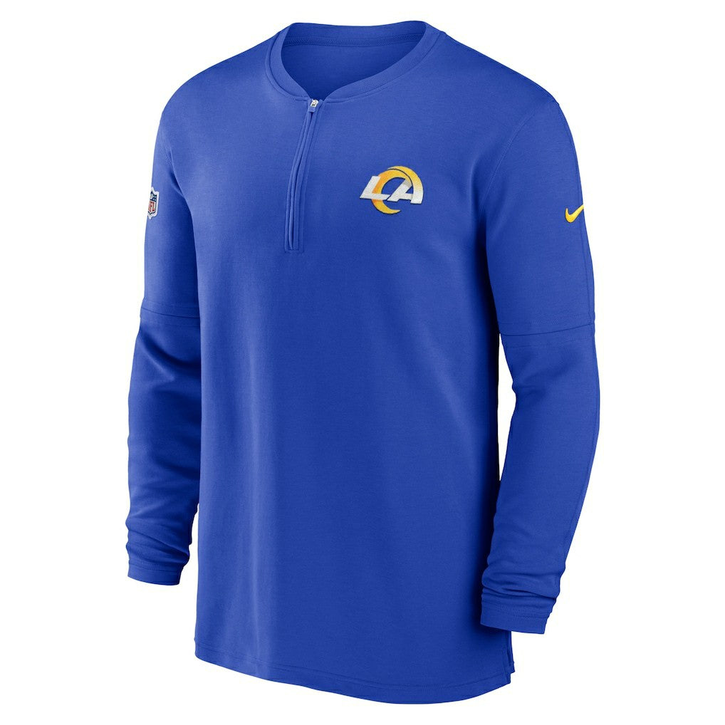 Los Angeles Rams 2023 Sideline Performance Long Sleeve Tri-Blend Quarter-Zip Top | NFL On sale