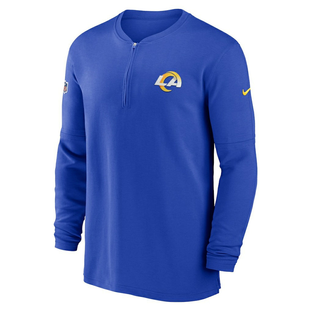 Los Angeles Rams 2023 Sideline Performance Long Sleeve Tri-Blend Quarter-Zip Top | NFL On sale