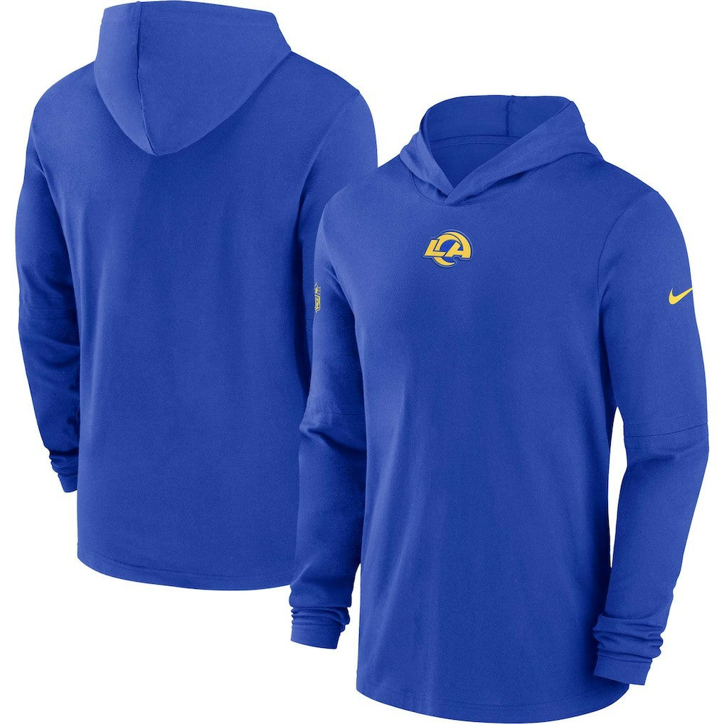 Los Angeles Rams Sideline Performance Long Sleeve Hoodie T-Shirt | NFL Outlet