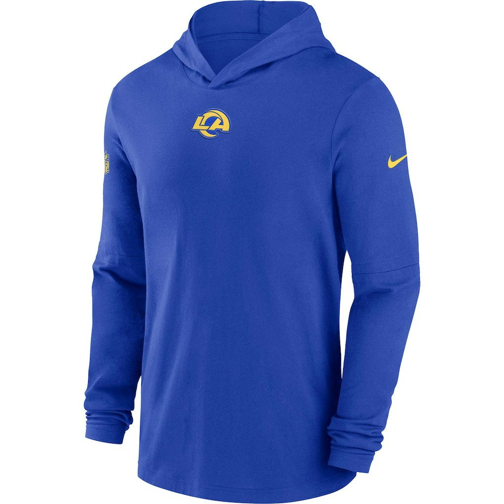 Los Angeles Rams Sideline Performance Long Sleeve Hoodie T-Shirt | NFL Outlet