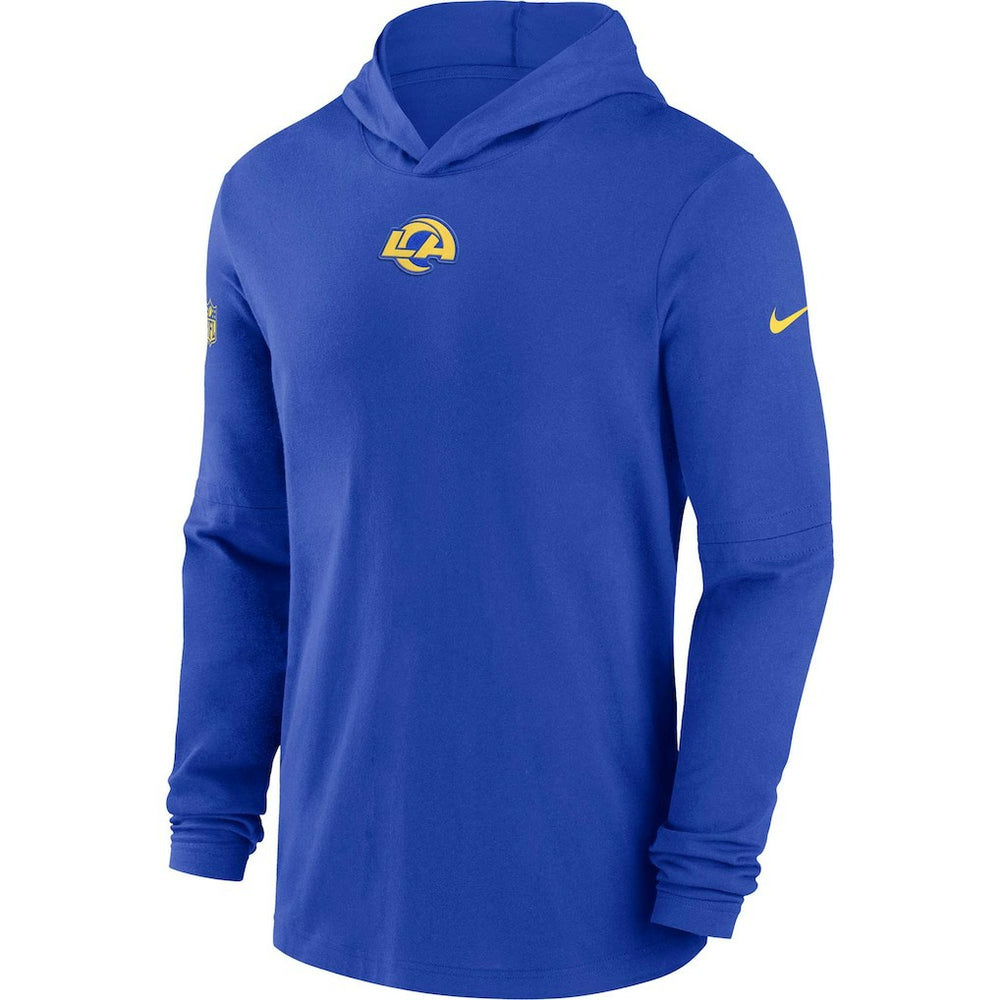 Los Angeles Rams Sideline Performance Long Sleeve Hoodie T-Shirt | NFL Outlet