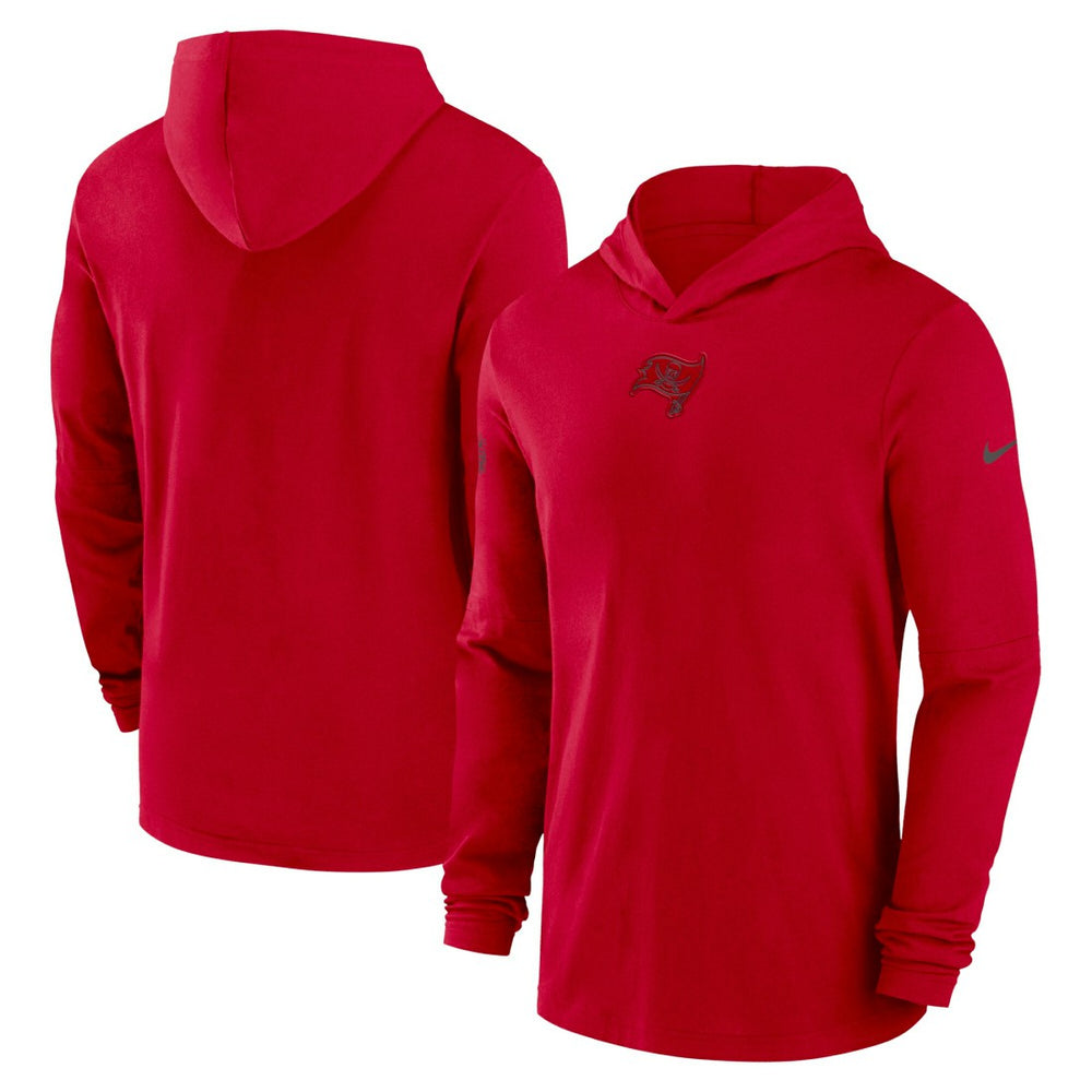 Tampa Bay Buccaneers Sideline Performance Long Sleeve Hoodie T-Shirt | NFL Discount