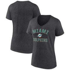 Miami Dolphins Women's Victory Arch Team V-Neck T-Shirt | NFL Discount