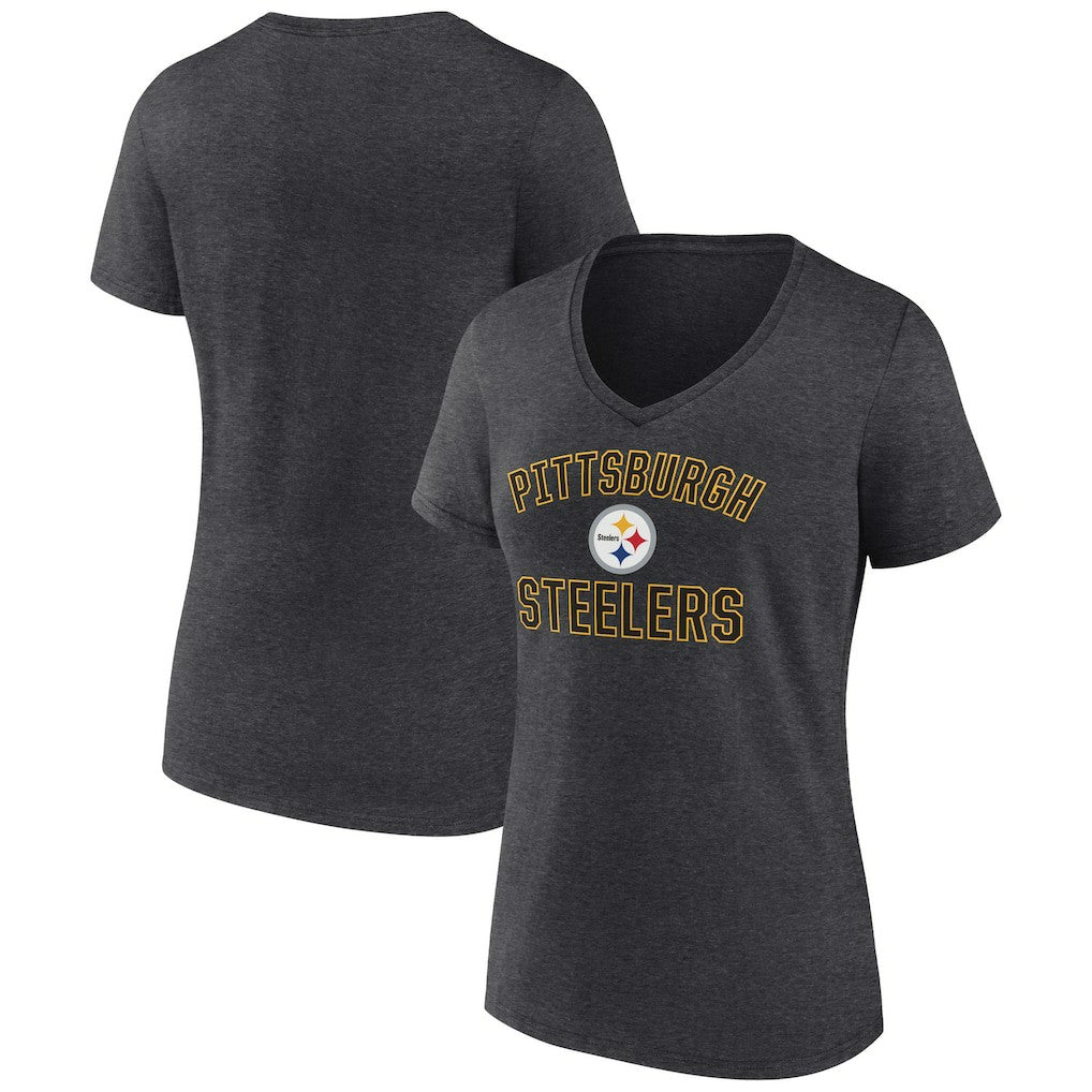 Pittsburgh Steelers Women's Victory Arch Team V-Neck T-Shirt | NFL On sale