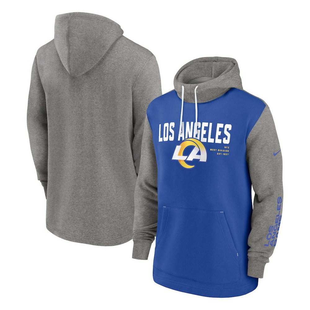 Los Angeles Rams Fashion Color Block Pullover Hoodie | NFL Sale