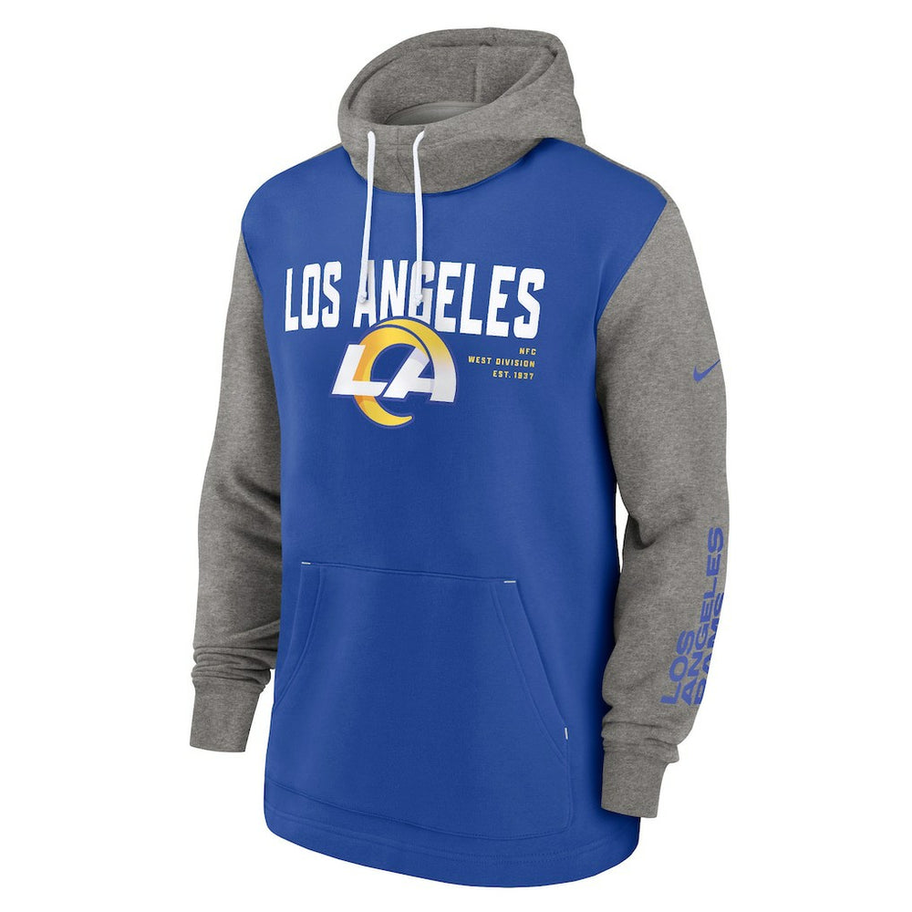 Los Angeles Rams Fashion Color Block Pullover Hoodie | NFL Sale