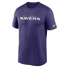 Baltimore Ravens Legend Wordmark Performance T-Shirt | NFL Hot