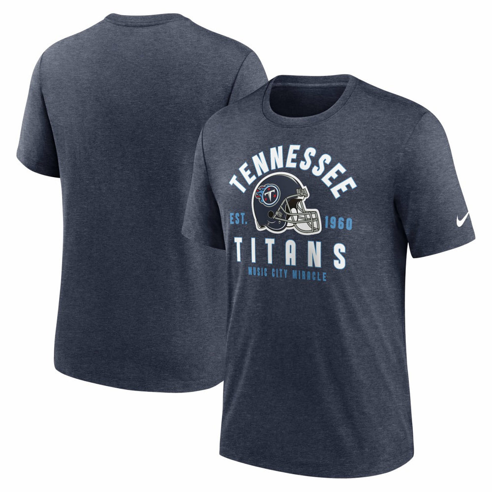 Tennessee Titans Helmet Tri-Blend T-Shirt | NFL New