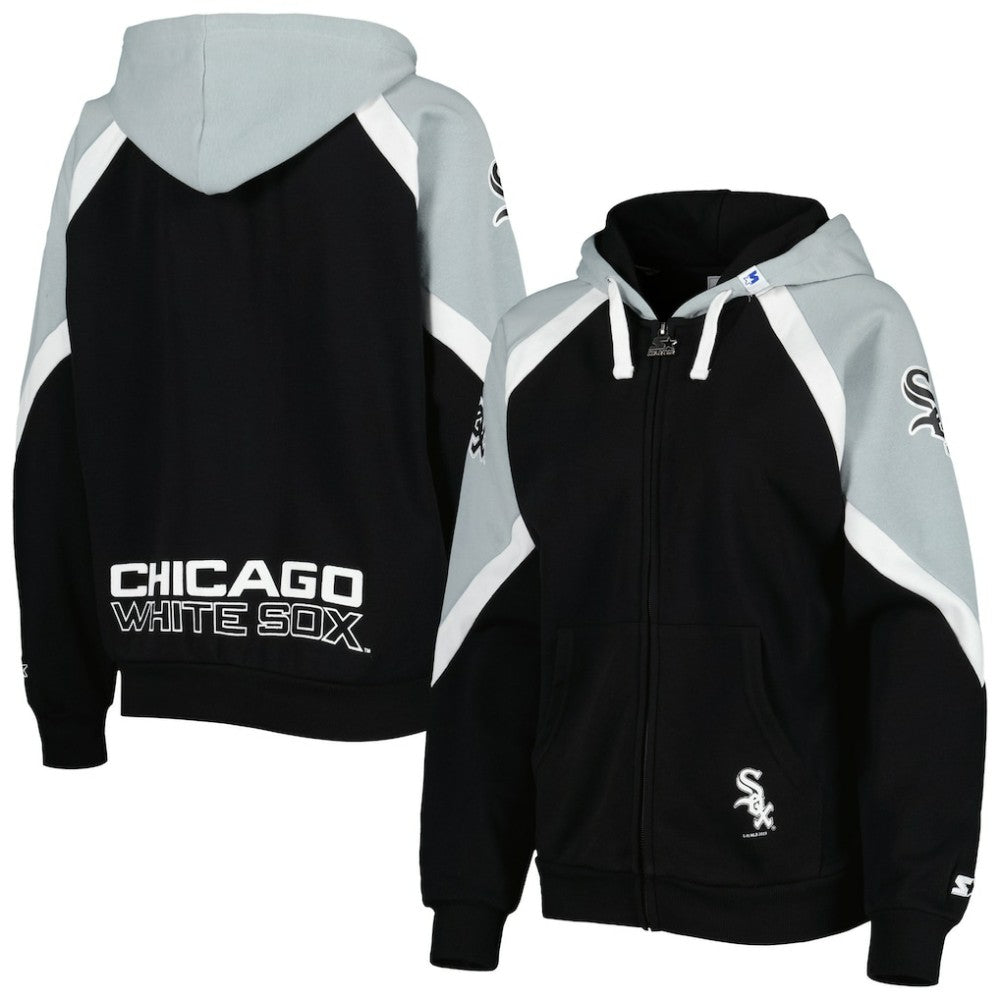 Chicago White Sox Starter Women's Hail Mary Full-Zip Hoodie - MLB Hoodies