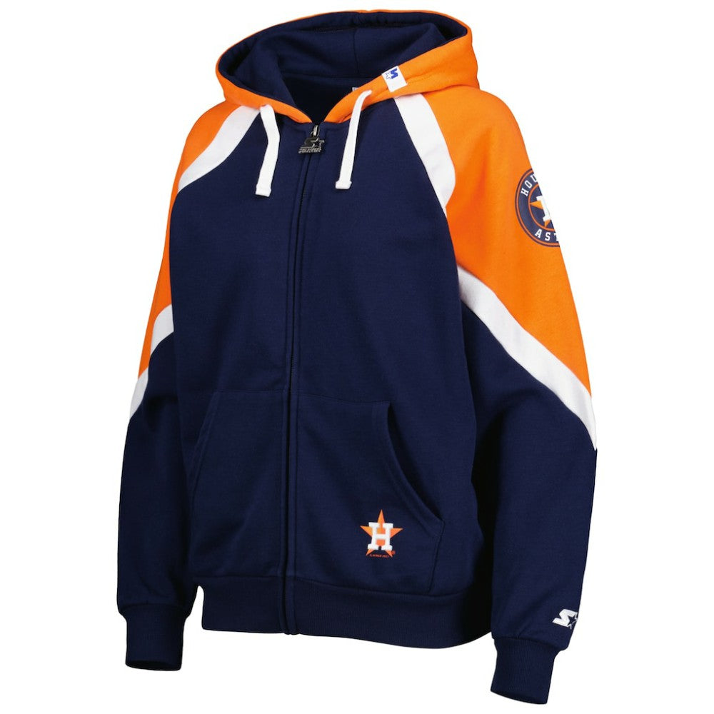 Houston Astros Starter Women's Hail Mary Full-Zip Hoodie - MLB Hoodies