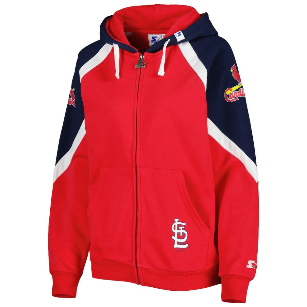 St. Louis Cardinals Starter Women's Hail Mary Full-Zip Hoodie - MLB Hoodies