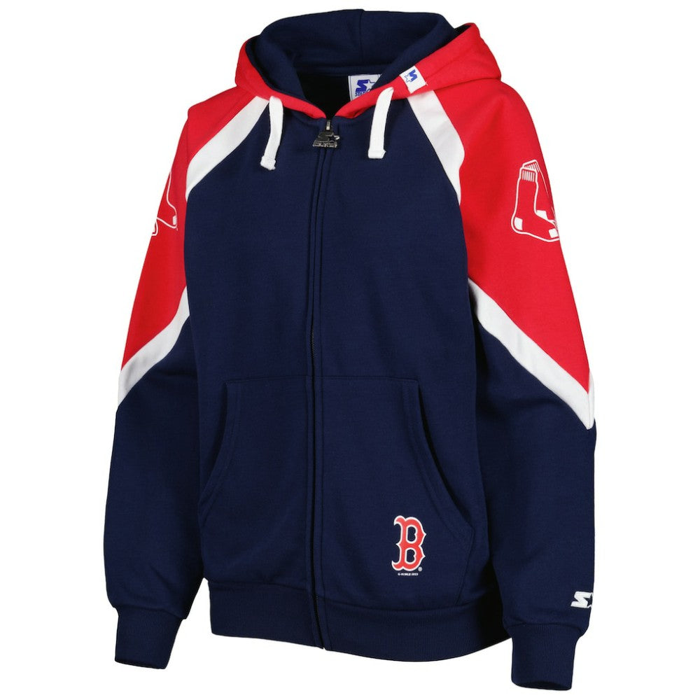 Boston Red Sox Starter Women's Hail Mary Full-Zip Hoodie - MLB Hoodies