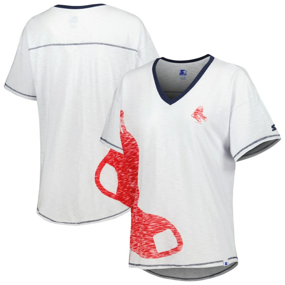 Boston Red Sox Starter Women's Perfect Game V-Neck T-Shirt - MLB T-shirts