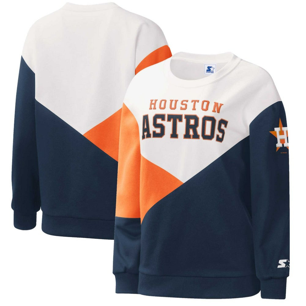 Houston Astros Starter Women's Shutout Pullover Sweatshirt - MLB Pullover