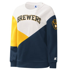 Milwaukee Brewers Starter Women's Shutout Pullover Sweatshirt - MLB Pullover