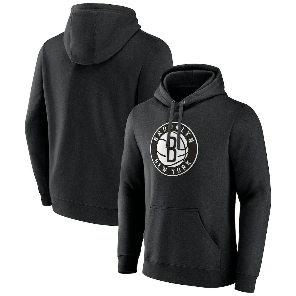 Black Brooklyn Nets Alternate Logo Pullover Hoodie | NBA