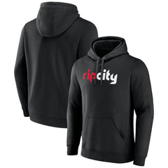 Black Portland Trail Blazers Alternate Logo Pullover Hoodie | NBA