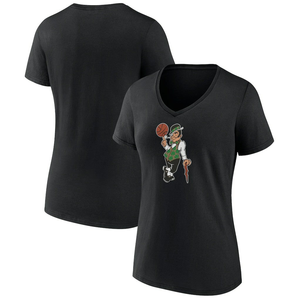 Black Boston Celtics Women's Alternate Logo V-Neck T-Shirt | NBA