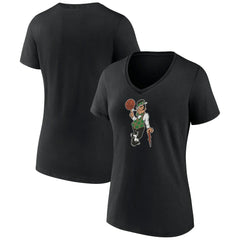 Black Boston Celtics Women's Alternate Logo V-Neck T-Shirt | NBA