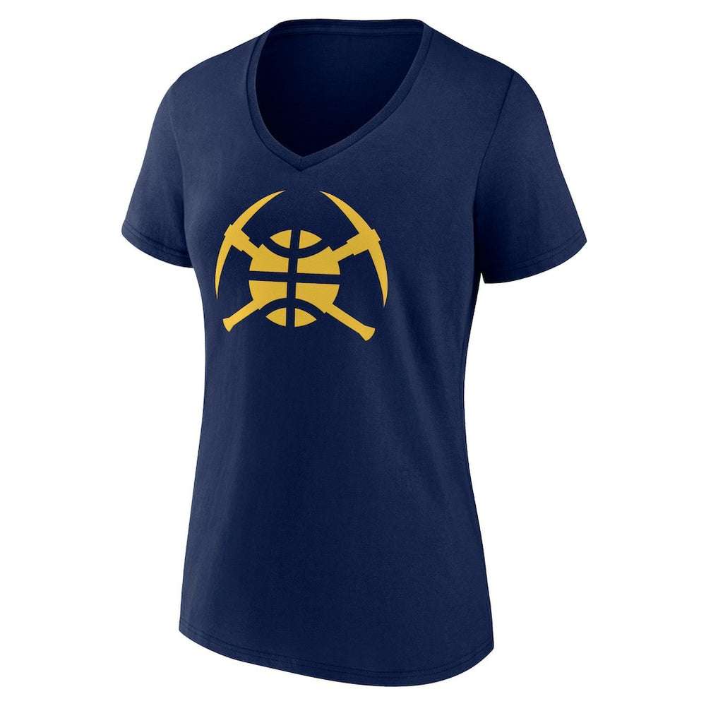 Navy Denver Nuggets Women's Alternate Logo V-Neck T-Shirt sale | NBA