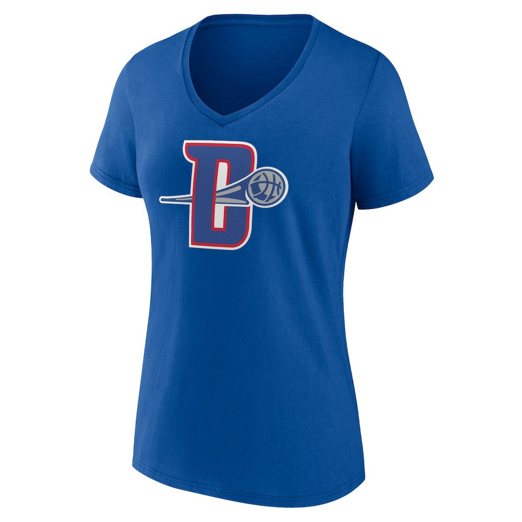 Royal Detroit Pistons Women's Alternate Logo V-Neck T-Shirt sale | NBA