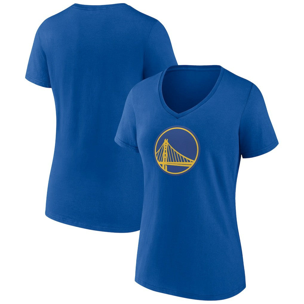 Royal Golden State Warriors Women's Alternate Logo V-Neck T-Shirt sale | NBA
