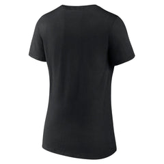 Black Milwaukee Bucks Women's Alternate Logo V-Neck T-Shirt | NBA