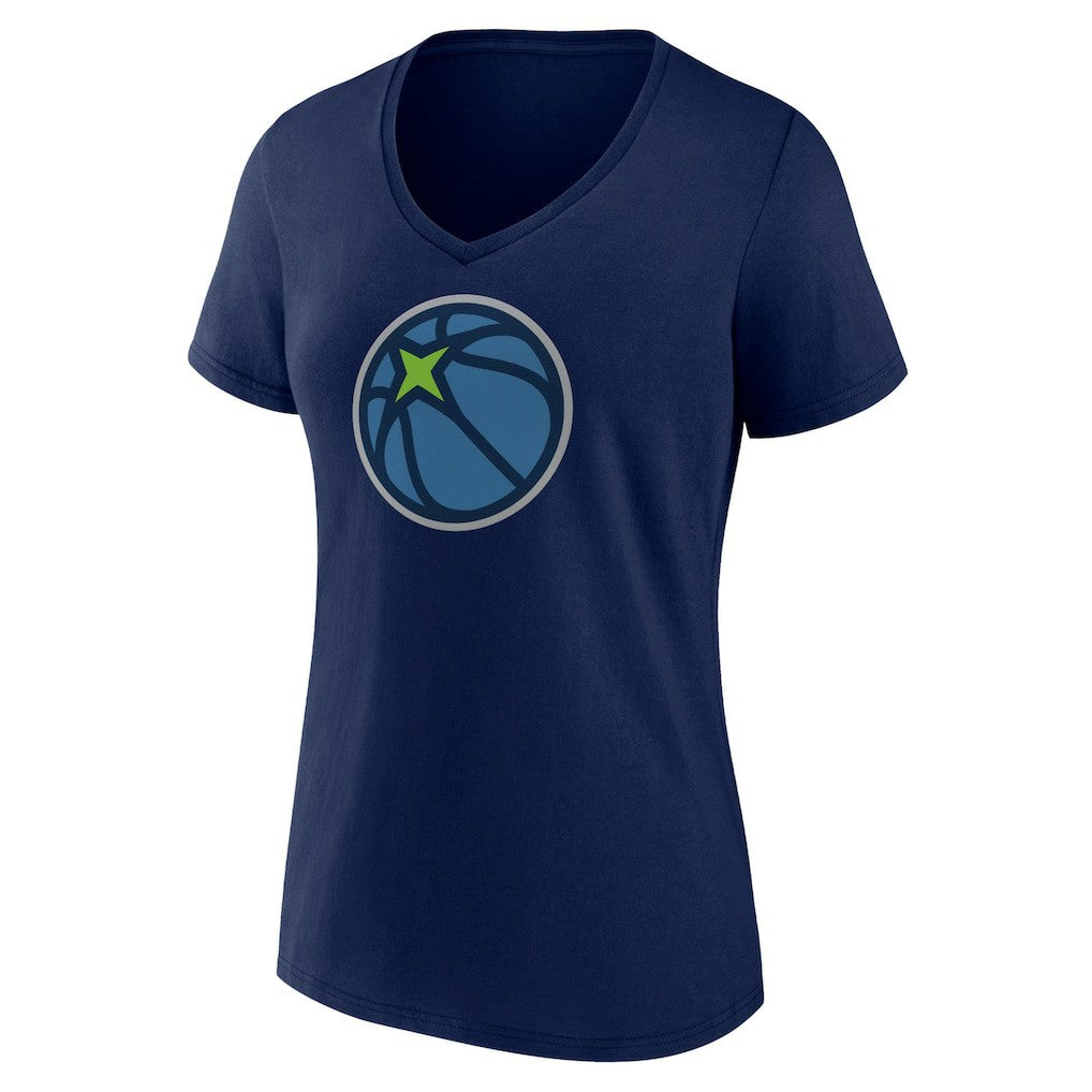 Navy Minnesota Timberwolves Women's Alternate Logo V-Neck T-Shirt | NBA