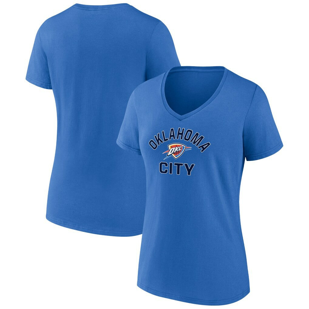Blue Oklahoma City Thunder Women's Overtime Team V-Neck T-Shirt | NBA