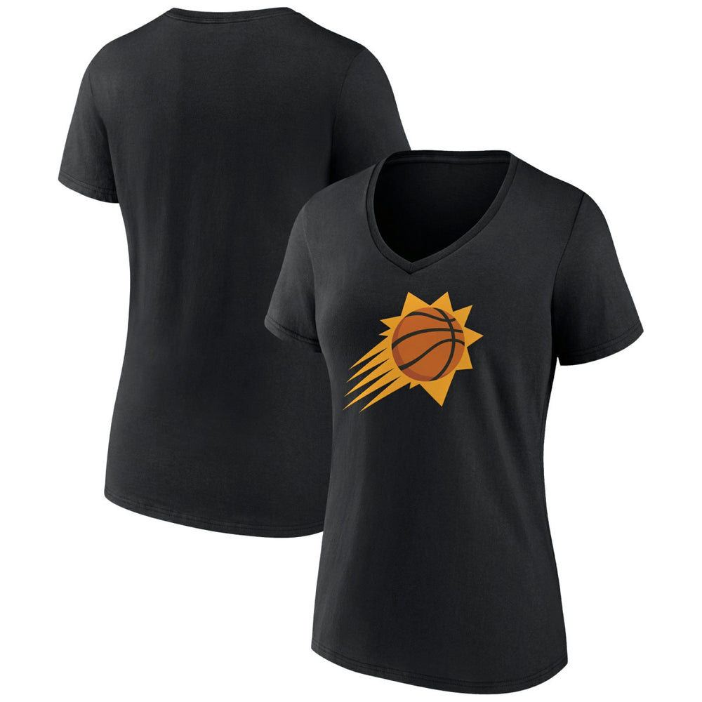 Black Phoenix Suns Women's Alternate Logo V-Neck T-Shirt | NBA
